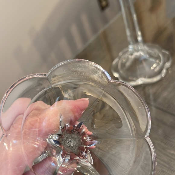 1983 Ebeling & Reuss Co, Full Lead Crystal Floral Candlesticks, Pair - Picture 8 of 16